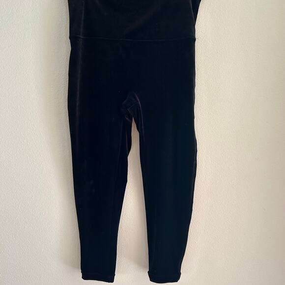 Spanx Pants Leggings Velvet Black SZ2X Pull-on Straight Leg High Rise Slimming - Picture 1 of 9